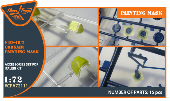 1/72 Vought F4U-4B/F4U-7 Corsair painting mask