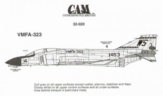 Cam Decals 1/32 McDonnell F-4B Phantom VMFA-323