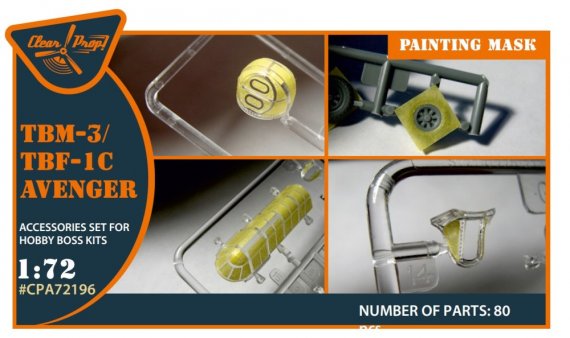 1/72 TBM-3/TBF-1C Avenger painting mask for Hobby Boss