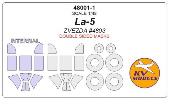 1/48 Lavochkin La-5 Double-sided masks + wheels masks