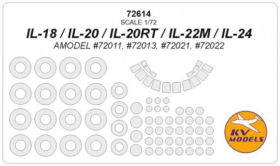 1/72 Ilyushin IL-18 / IL-20 / IL-20RT / IL-22M / IL-24 mask