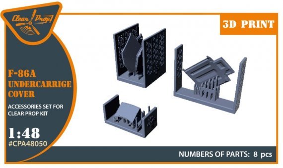 1/48 F-86A undercarriage covers for Clear Prop