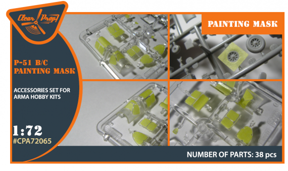 1/72 Noth-America P-51B/C Mustang painting mask