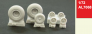 1/72 B-24 Liberator wheels diamond tread image 1