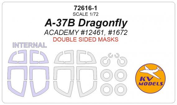 1/72 Cessna A-37B Dragonfly Double-sided and wheels masks