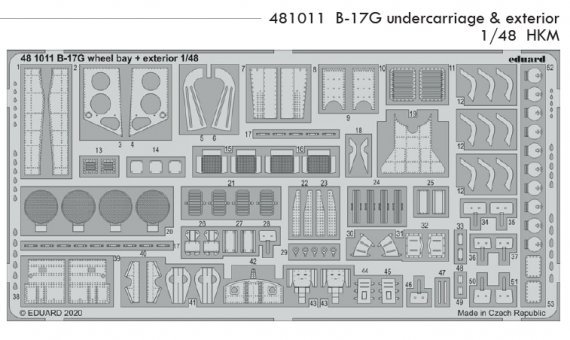 1/48 SET B-17G undercarriage & exterior