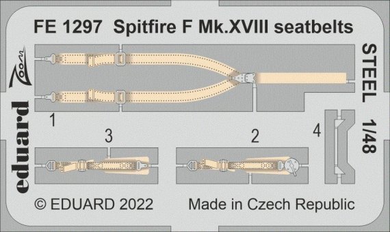 1/48 Spitfire F Mk.XVIII seatbelts STEEL