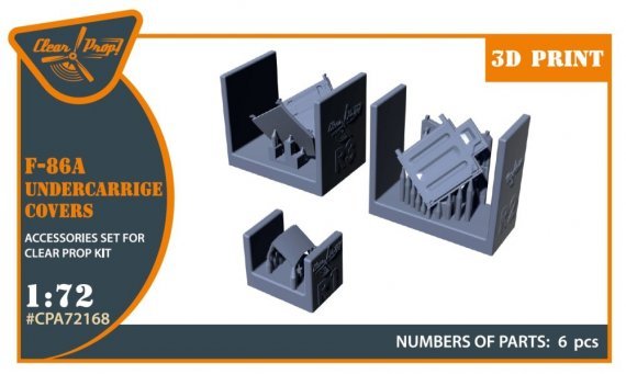 1/72 F-86A undercarriage covers for Clear Prop