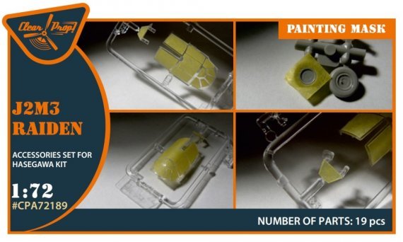 1/72 J2M3 Raiden painting mask for Hasegawa
