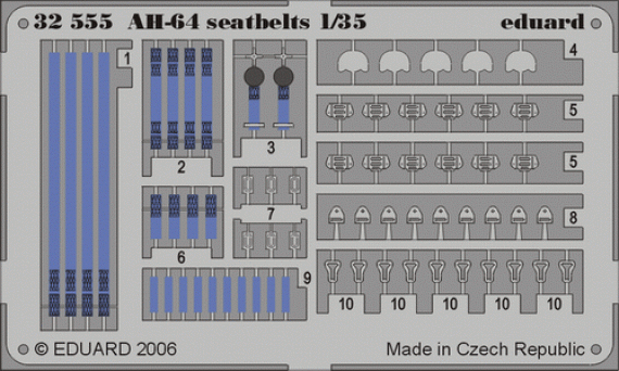 AH-64 Apache seatbelts  1/35  (KAN)