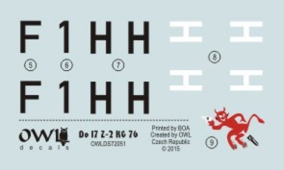 1/72 Dornier Do 17Z-2 F1+HH KG 76
