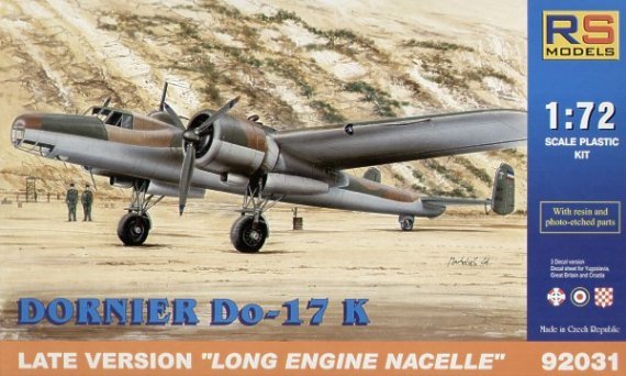 RS Models Decals Dornier Do-17K Late Version 1/72