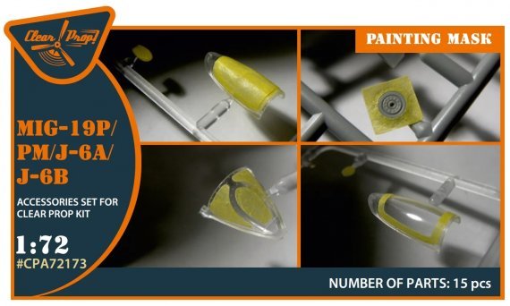 1/72 MiG-19P/PM/J-6A/J-6B painting mask for Clear Prop