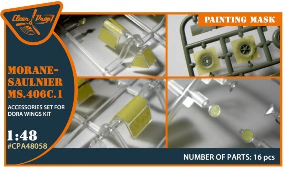 1/48 MS.406C.1 painting mask for Dora Wings.