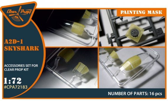 1/72 A2D-1 Skyshark painting mask for Clear Prop