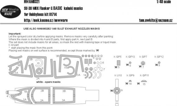 1/48 Mask Su-30 MKK Flanker G BASIC