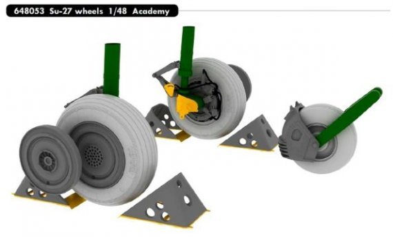 1/48 Su-27 wheels (ACAD)
