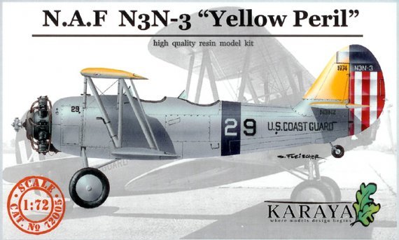 Karaya 1/72 NAF N3N-3 Yellow Peril sur roues