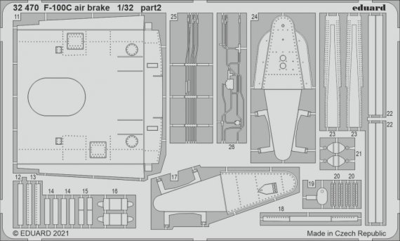 North-American F-100C Super Sabre air brake 1/32