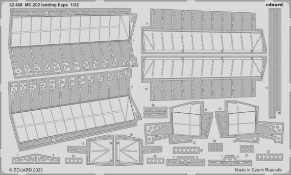 1/32 SET MC.202 landing flaps for Italeri