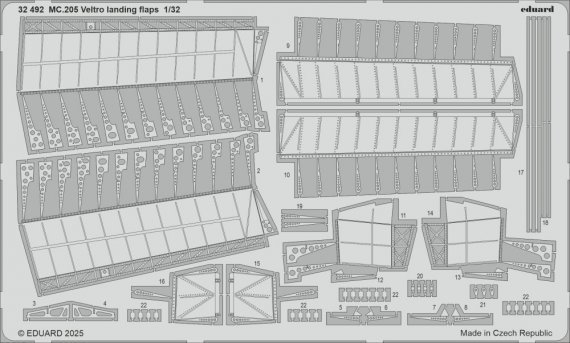 1/32 SET MC.205 Veltro landing flaps for Italeri