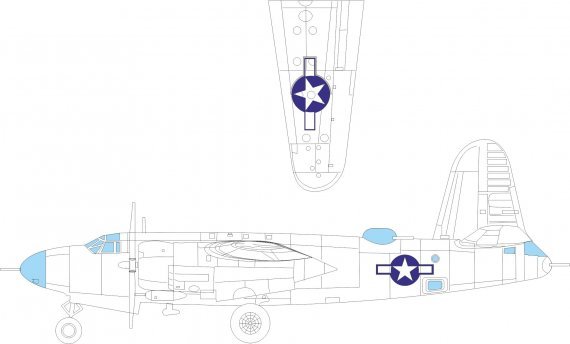 Mask 1/48 B-26B Marauder national insignia for ICM