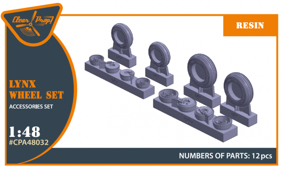 1/48 Westland Lynx Mk.88A / HMA.8 / Mk.90B wheel set for Airfix