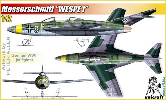 1/72 Messerschmitt P. Wespe I German jet fighter project