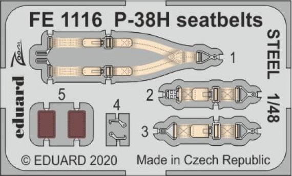 1/48 P-38H seatbelts STEEL