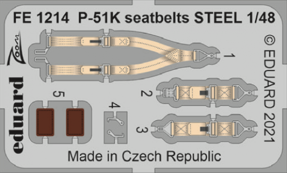 1/48 P-51K seatbelts STEEL