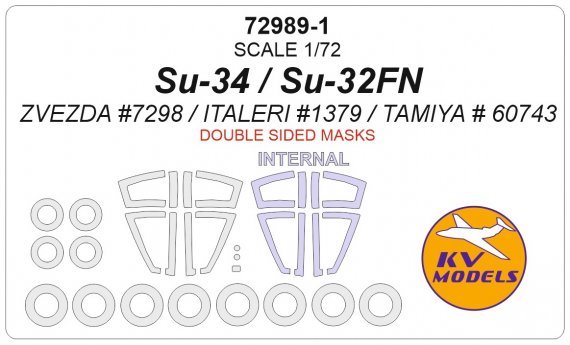 1/72 Sukhoi Su-34 and Su-32FN Double-sided and wheels masks