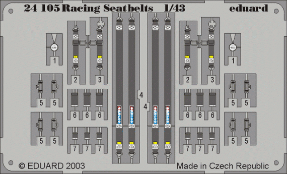 Eduard Sparco 4 points Black 1/43
