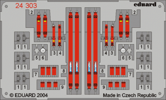 Eduard Sparco 6 points Red 1/43