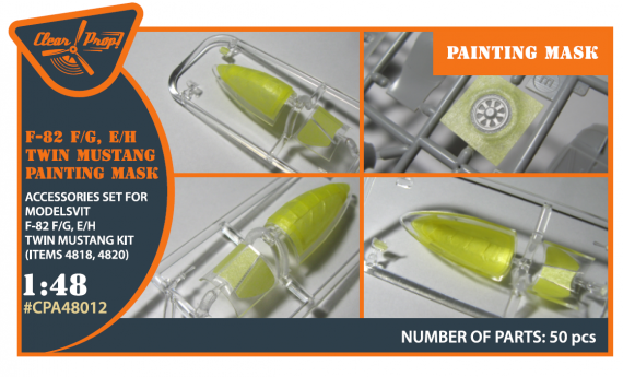 1/48 North-American F-82F/G, E/H Twin Mustang painting mask