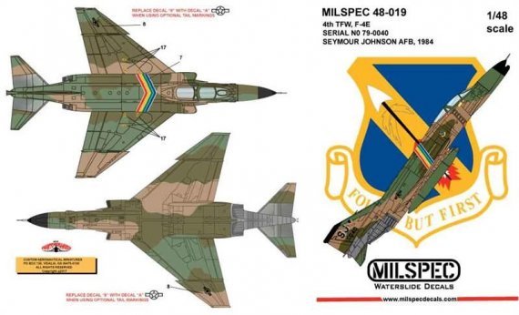 1/48 McDonnell F-4E Phantom 4th TFW 1984 SEYMOUR JOHNSON AFB