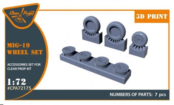 1/72 MiG-19 wheel set for Clear Prop