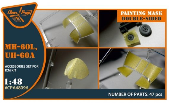 1/48 UH-60A, MH-60L double-sided mask for ICM