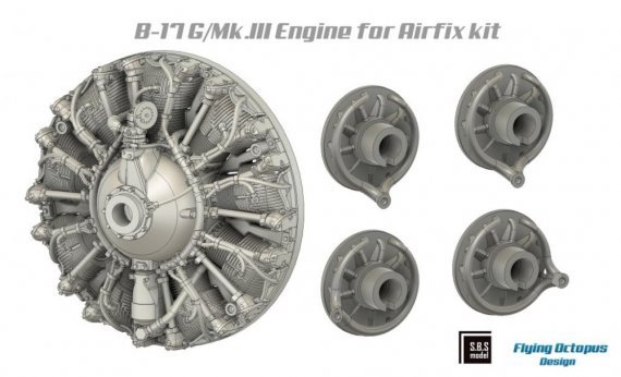 1/72 B-17G/Mk.III Engine Set for Revell