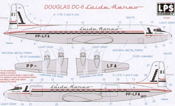 1/144 Douglas DC-6 Laide Aereo