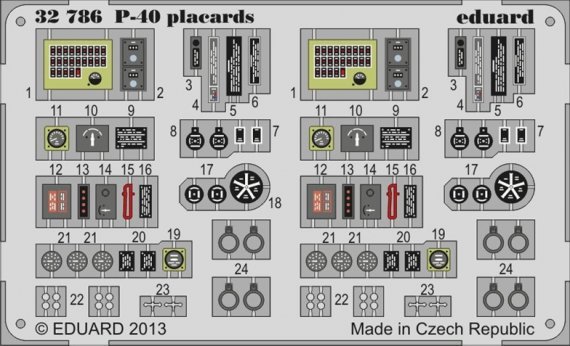 SET P-40 placards