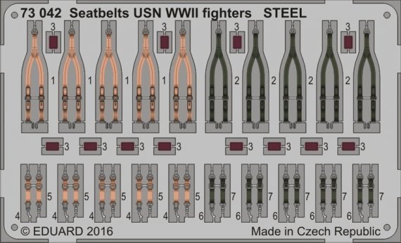 SET 1/72 Seatbelts USN WWII fighters STEEL