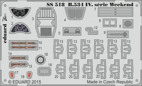 1/72 Avia B.534 IV. s�rie Weekend (self adhesive) (for Eduard)
