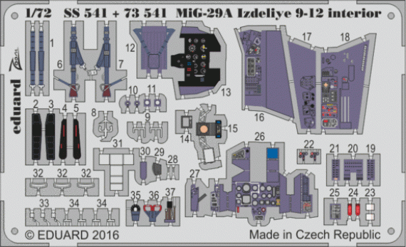 1/72 MiG-29A Izdeliye 9-12 interior
