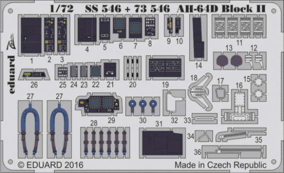 1/72 AH-64D Block II interior