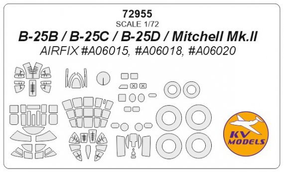 1/72 North-American B-25 Mitchell masks