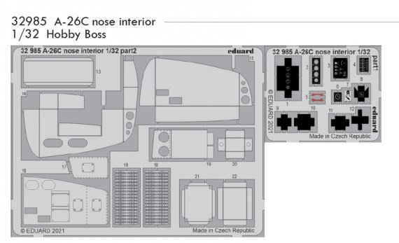 1/32 SET A-26C nose interior