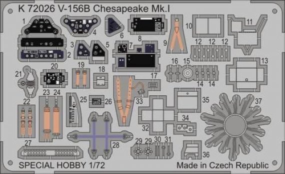 1/72 V-156B Chesapeake Mk.I Detail PE set (SP.HOB)