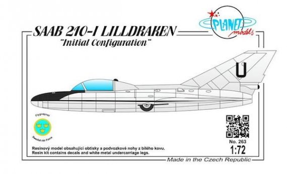 1/72 SAAB 210-I Lilldraken Initial Cnfiguration