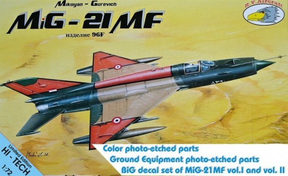 1/72 MiG-21 MF Hi-Tech (2x PE sets, big decals)