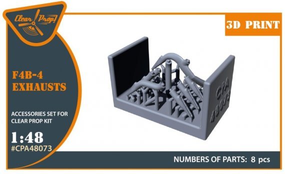1/48 F4B-4 exhausts for Clear Prop